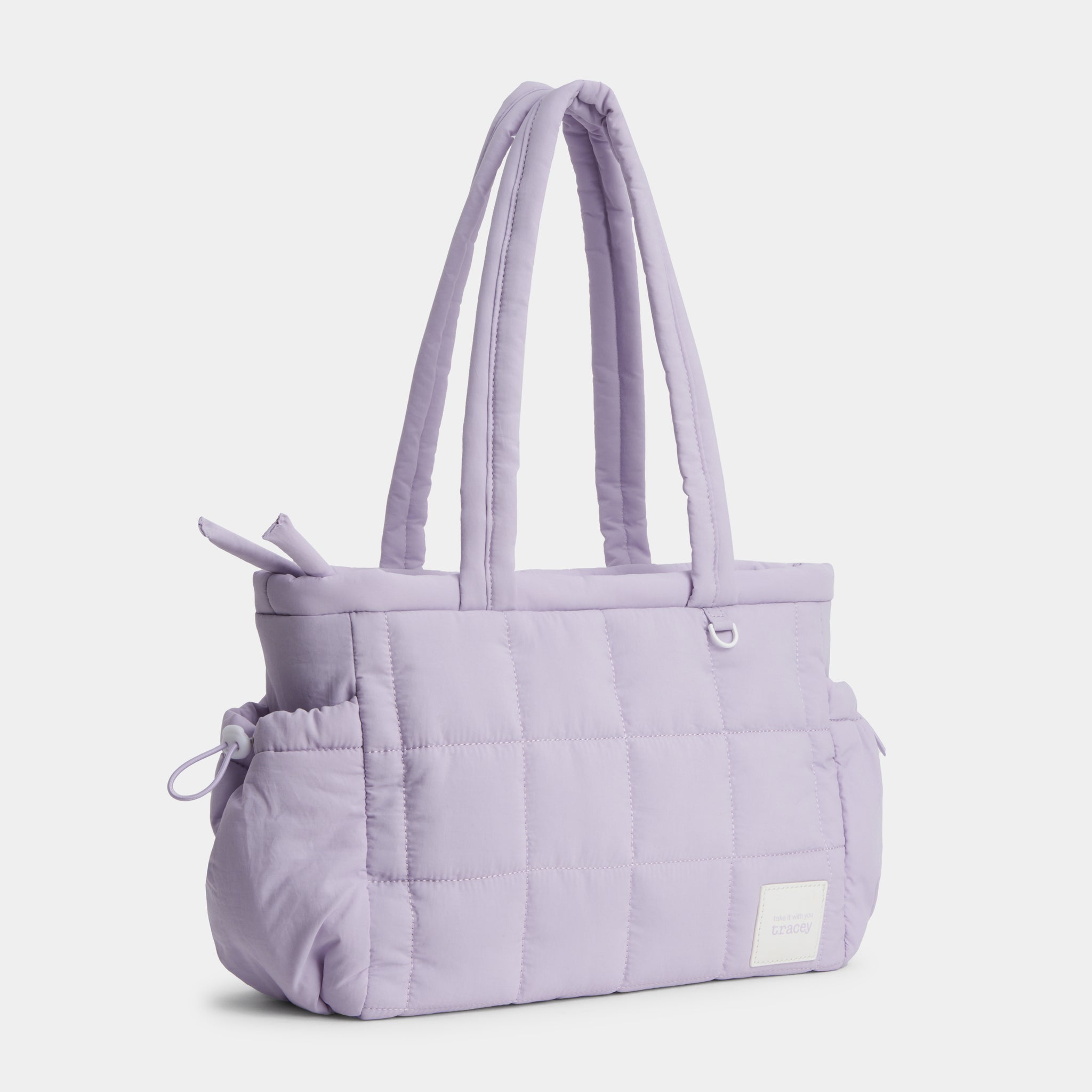 thumbnail image 2 of Women's Puffy Quilted Tote Bag - Glossy Padded Shoulder Bag For Winter 2 of 13