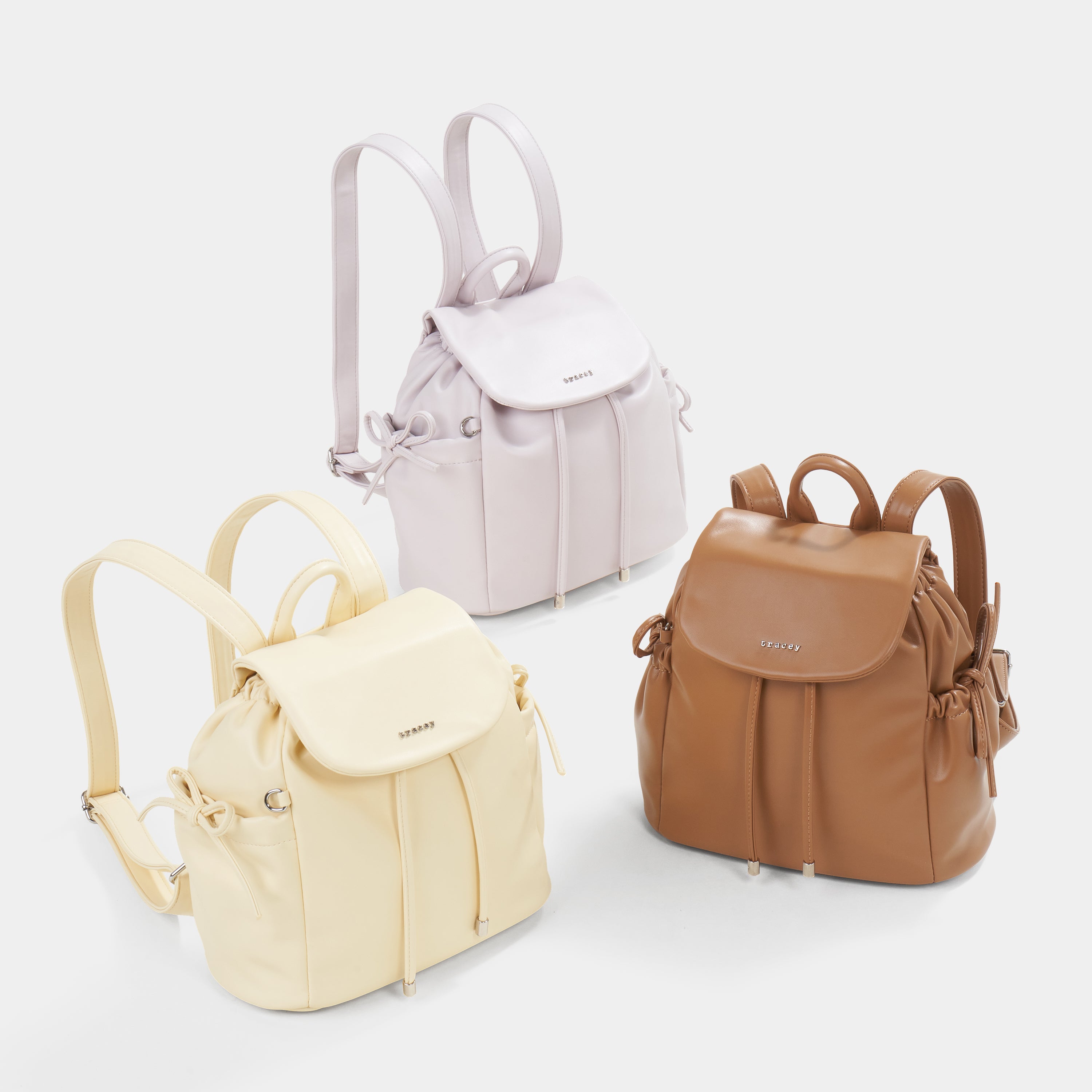 Ruched Bow Pocket Backpack
