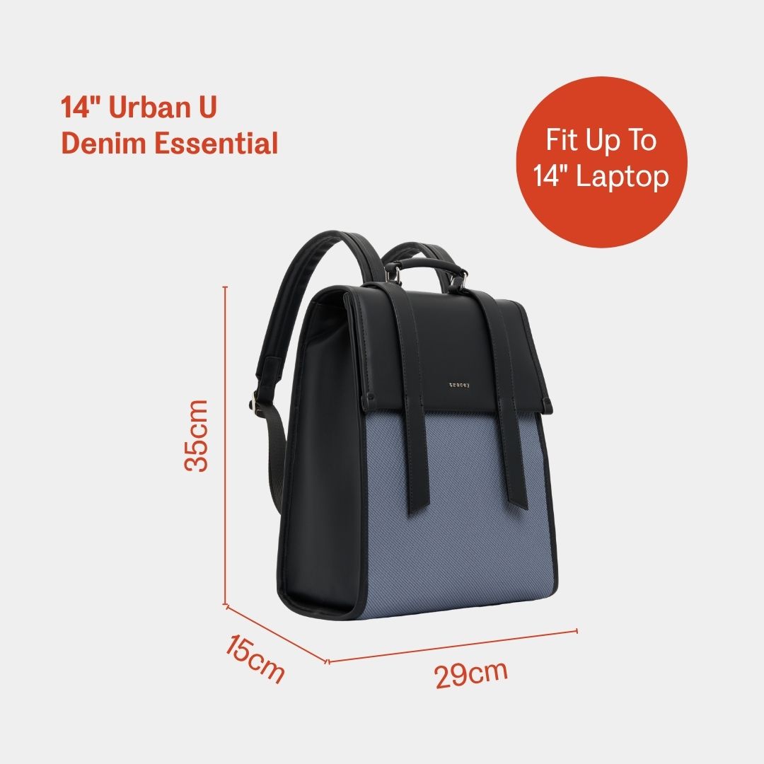 Urban-U Denim Essentials Backpack 14-Inch