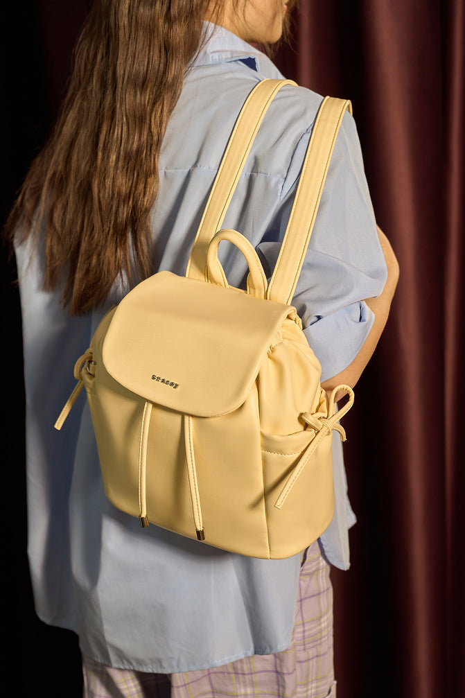 Ruched Bow Pocket Backpack